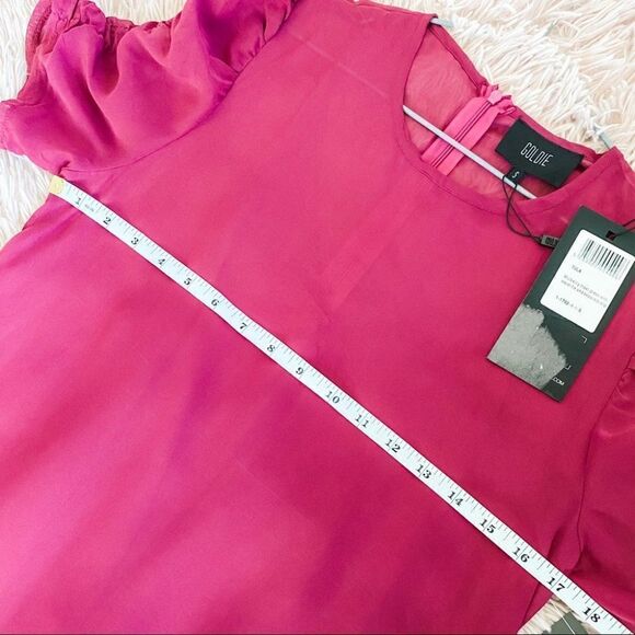 Goldie London Tula Sheer Maxi Dress in Purple Small NWT - Picture 5 of 9